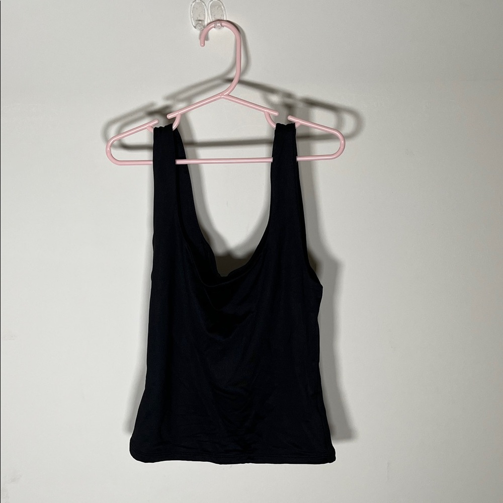 Black Nylon and Spandex Fitted Sleeveless Women's Tank Top NWT!
